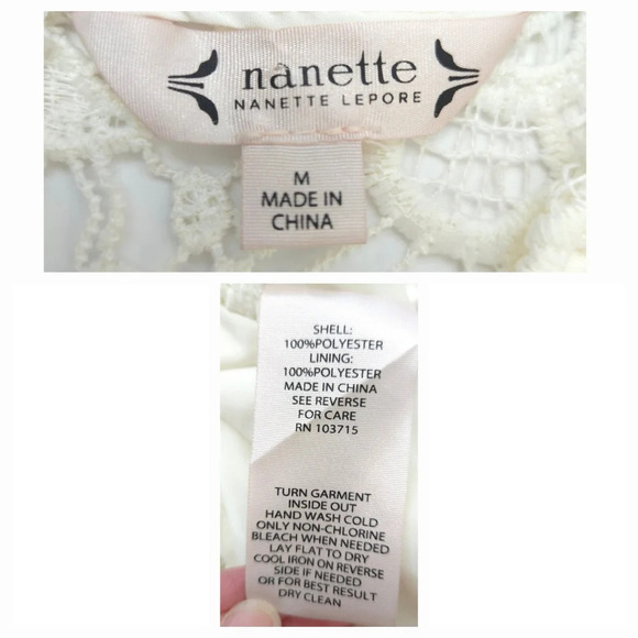 Nanette Lepore Ivory Floral Lace Sleeveless Top - Picture 8 of 8